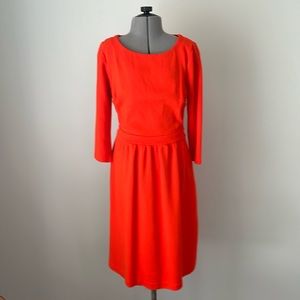 Boden Leila Ponte Dress in Firecracker Red Orange 8